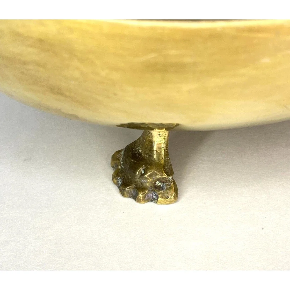 Vintage Brass Duck Container Bowl...15 1/4